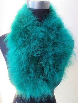 жена зимна кожа шал от естествена страусиного пера, есенно-зимния моден женски цветен топъл женски кожа шал впечатлява със своя бохемски стил S49