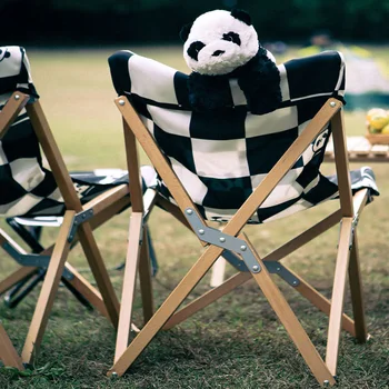 Сгъваем стол с шарките на пандите, открит къмпинг, риболов, градина, парти, барбекю, обзавеждане за дома почивка