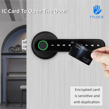 TTlock Умни Брави Биометричен пръстов Отпечатък Парола Ключове IC Карта NFC Ttlock ПРИЛОЖЕНИЕ за Отключване на Електронното Заключване Жилища Брави