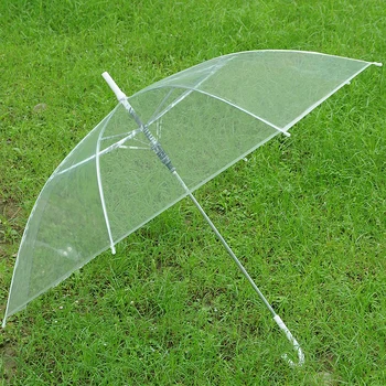 Прозрачен чадър от дъжд, голям чадър за пътуване, риболов, бастун за самозащита, вещи от първа необходимост