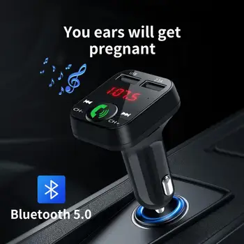 RYRA Автомобилен Bluetooth-съвместими 5.0 FM трансмитер, Mp3 плейър многофункционален Бутон, USB Музикално Бързо Зарядно Устройство, Автомобилни Аксесоари