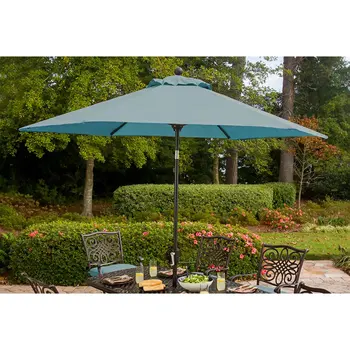 9 фута. Настолен чадър за събиране на Concord Outdoor Вечеря Collection Слънцезащитен чадър за подкрепа и задържане на мушама градина