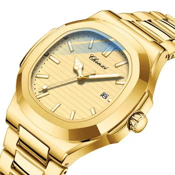 Луксозни златни мъжки часовник от висок клас марка, кралския минимализъм, дизайнерски календар, водоустойчив ръчен часовник за мъже, модни ежедневни подарък часовник