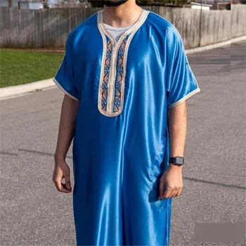 Мюсюлманската рокля халат Casual на Ислямската дрехи с къс ръкав на Rositsa Thobe мъжки средно
