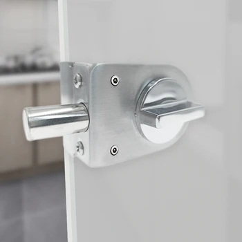 Стъкло автоматично заключване на вратите от неръждаема стомана LWZH за една врата, ключалка с капаче за секс, заключване с капаче за пресован, не изисква пробиване, лесна за инсталиране