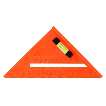 7-инчов част квадратен инструмент за маркиране с нивото на Триъгълна линия Ъглова състав на 90 градуса гама инструменти за измерване на ъгъл на триъгълника