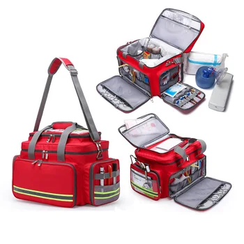 Медицинска чанта за оказване на първа помощ на открито, аварийно-спасителна чанта с голям капацитет, празни водоустойчив светлоотразителни оксфордские пътни чанти с множество джобове
