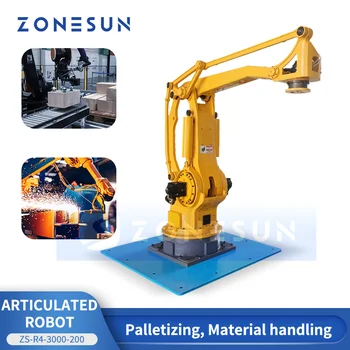 4-аксиален паллетизатор ZONESUN, промишлен шарнирный робот, роботизирана за обработка на материали, автоматизирана производствена интегрирана линия