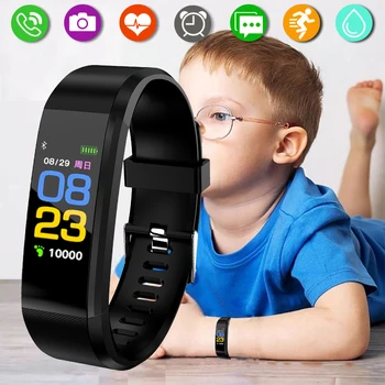Детски ръчен часовник-гривна за момчета и момичета, монитор на сърдечната честота, мъжки и дамски спортни led цифров часовник с крачкомер, водоустойчиви часовници