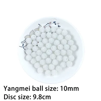 10-20 мм, Чисто Бяло С Двоен Отвор ABS Yangmei Топката САМ Перлена Чанта с Ръчно изработени Бижута Материал покритие мъниста перли за бродерия