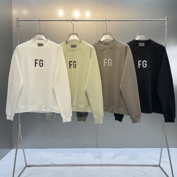Извънгабаритни мъжки свитшоты от първа необходимост, блузи, hoody FG със светлоотразителни букви, модерен свободен пуловер в стил хип-хоп Унисекс