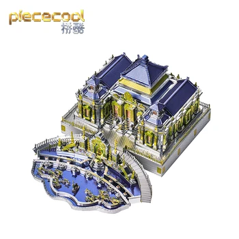 Piececool P159 Модел на стария летен дворец, 3D комплекти метални пъзели, направи си сам, събери пъзел, лазерно рязане, играчки-пъзели, подарък