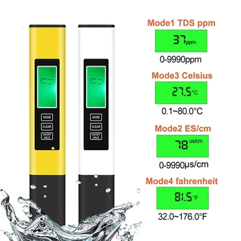 UYANGG TDS Метър 0-9990ppm Цифров РН-метър на 0.01 PH машина за висока точност Писалка Тестер на Водата TDS & PH Метър 0-14 PH LCD ДИСПЛЕЙ PPM Тестер Филтър