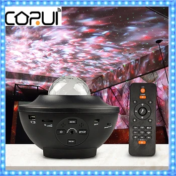 CoRui WIFI / Bluetooth Проектор звездна нощ, проектор небесната на галактиката, проектор океанска вълна, проектор светлина, проектор с дистанционно управление за спални