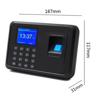 2,4-инчов TFT дисплей, USB, биометрични дървар време на пръстови отпечатъци, цифрова електронна машина обслужване на персонала