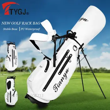 TTYGJ Мъжки водоустойчив голф чанта от изкуствена кожа, преносима чанта-поставка за голф, определени за съхранение на клубове голям капацитет, по-лека пътна опаковка