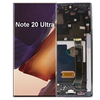 Оригинален Amoled LCD дисплей За Samsung Galaxy Note 20 Ultra LCD дисплей С Рамка N985 N986 N985F N986B За Дигитализиране на Сензорния екран при Събирането На