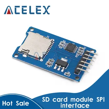 50шт Micro SD Card & SDHC (висока карта) Мини-TF Модул, Четец за карти, SPI Интерфейс с Чип Конвертор ниво