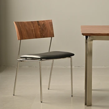 Парапет Прости трапезни столове Скандинавски луксозен дървен дизайн Трапезария столове с облегалка за кабинета на Модерно обзавеждане за салон Muebles Hogar QF50DC