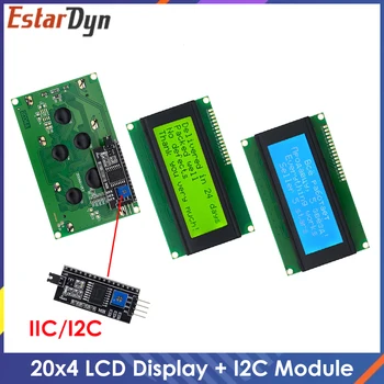LCD2004 + I2C 2004 20x4 2004A Син/Зелен екран HD44780 Знаков LCD дисплей/с Модул на Адаптера сериен интерфейс IIC/I2C за arduino