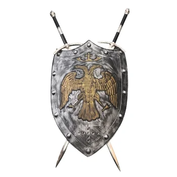 Ретро конзола за фоново украса на Европейския стенен изкован iron двоен меч и щит бар KTV кафене метална конзола за украса