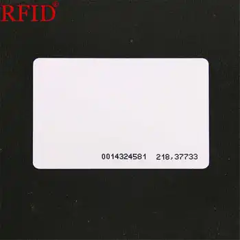 ID 125 khz EM4100 TK4100 Само за четене Бяла Карта Ключодържател Символичен Безконтактен RFID Чип Карти за Контрол на Достъп, Бърза Доставка, 100 бр.
