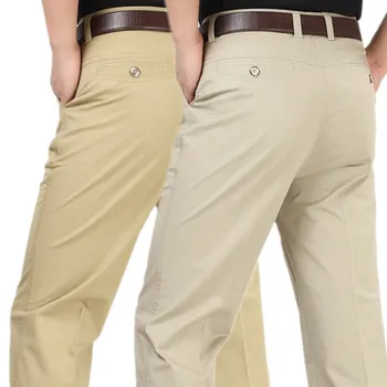 MRMT 2023 Абсолютно нови мъжки ежедневни панталони, тънки бизнес ежедневни панталони на средна и напреднала възраст с висока талия, прави дълги панталони, панталони