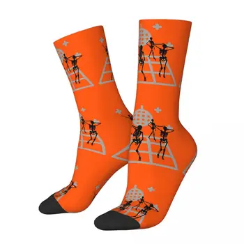 Луд чорап за мъже, денс парти в стил диско с виртуален скелет, хип-хоп, реколта дискотека, чорап за момчета, ново, подарък