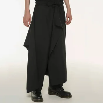 Yohji Yamamoto 23SS Панталони свободно намаляване със средна талия, мъжки ежедневни брючная пола в японски стил ретро