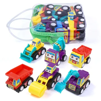 6 бр./компл. Оригиналност, детски мини-панти автомобил, инерционная играчка строителна машина, модел fire машини, комплект за момчета, подарък за рожден ден