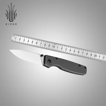Нож за оцеляване Kizer V4605C2 Оригиналната XL 2023, нова черна алуминиева дръжка с нож 154 см, външен ЕРП-нож