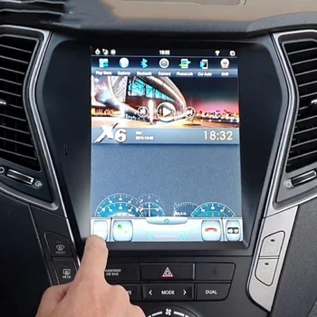 На екрана в стил GXGLNAV Android12Tesla За Hyundai Santa Fe IX45 2013-2017 GPS Навигация на Видео Мултимедия Авто Радиоплеер 2 Din