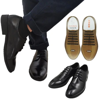 Обувките без вратовръзка, новост, еластични силиконови кожени мързеливи ремък за обувки за мъже и жени, гъвкави въжета за бизнес обувки, завязки, новост