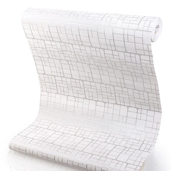 Скандинавските минималистичные бяло-сиви тапети с геометричната решетка, на фона на всекидневна, спалня, кабинет, 3D тапети с окото, високо качество, на новост