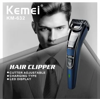 Машина за подстригване на коса KEMEI KM-632 - регулируема режещата глава за персонални коса, тример за мъже, машина за рязане