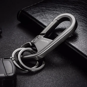 Метални ключодържатели за ключове за мъже, колан, ключодържател, окачен на държач за ключове, модни дамски ключодържатели с две кръгчета, автомобилни аксесоари