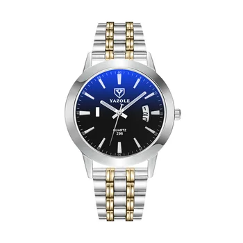 Кварцови часовници за мъже, бизнес календар, лека нощ, водоустойчив, син, стоманена каишка, подарък часовник Relogios Masculino