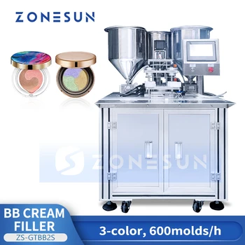 ZONESUN BB Машина за бутилиране на крем Трицветна Многоцветен Козметичен Балсам-Пълнител CC Cream Обзавеждане за козметични средства ZS-GTBB2S