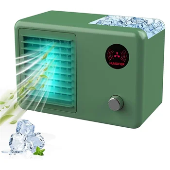 Персонален вентилатор-хладен въздух, безжичен преносим климатик с капацитет от 2000 mah с 3 скоростни режими, акумулаторна мини охладител на въздуха