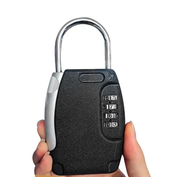 Кутия за ключове с 4-оценяват комбинация пароли, кутия за ключове от сплав с количка, преносим заключване за ключове за дома за сигурност на вила