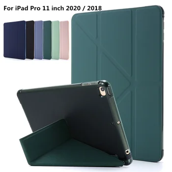 Хитър калъф с държач за молив за iPad Pro 11 Калъф 2020/2018 Поставка устойчив на удари Калъф за iPad Cover 2020 11-инчов молив случай
