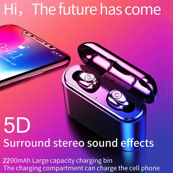 X8 TWS Bluetooth Слушалки Настоящите Безжични Слушалки Стерео Слушалки TWS Водоустойчив Handfrees 2200 mah зарядно устройство ще захранване на кутия За смартфони