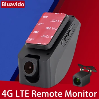 Bluavido 4G LTE автомобилен видеорекордер GPS проследяване скрита тире камера Поддръжка отдалечено наблюдение в реално време, Автоматично HD1080P видео точка за достъп Wi-Fi