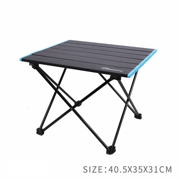 ShineTrip Сгъваема маса от алуминиева сплав за къмпинг, пикник, преносим сгъваема маса, маса за барбекю, малка маса за хранене
