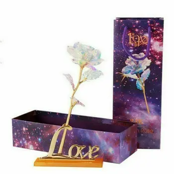 AA 1 бр. Galaxy Rose в основата на Любовта на Вечния кристална подарък-Добрият избор за Украса за дома Роза Директен доставка