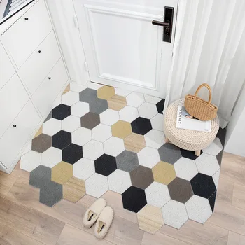 PVC коприна контур мат килим врата на мат скандинавски минималистичен противоскользящий вход в помещение, Кухня, баня изтривалка за крака подложка за пода на вратата, килим