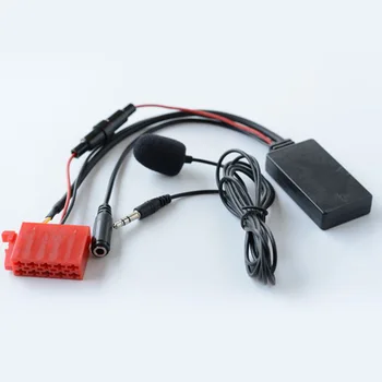 Кабелен аудиоадаптер с дължина 27 см, съвместим с Bluetooth кабел, червен и черен, безжичен Carplay, аксесоари за автомобилна електроника
