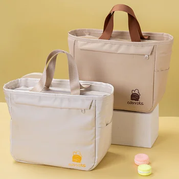 Термална преносима чанта за обяд от кабинета голям капацитет, чанти за bento, водоустойчива чанта за пикник от сгъсти алуминиево фолио, училищна чанта за пикник