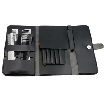 Сгъваема чанта за ножица от изкуствена кожа, комплект ножици, торбичка за фризьорски инструменти