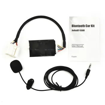 Автомобилно радио Безжичен адаптер Bluetooth Интерфейс, Aux кабел музикален приемник, модул с микрофон за Honda Accordd Civic Odyssey